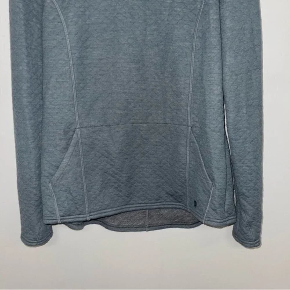Kuhl Athena Pullover Women's‎ Size Small Pewter Green Cowl Neck Sweater Quilted